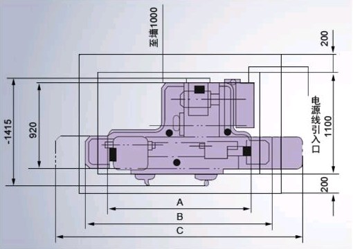 Схема установки. Универсальный круглошлифовальный станок M1432E×1000